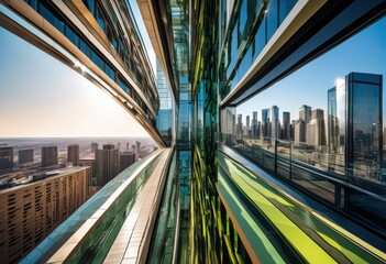 Fototapeta premium dynamic architectural elements illustrating innovative progress modern techniques construction design development, architecture, structure, building