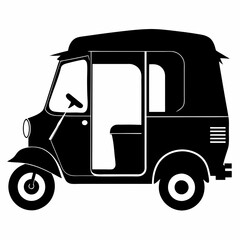 Auto Rickshaw Black silhouette