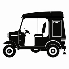 Auto Rickshaw Black silhouette