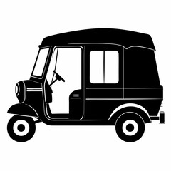 Auto Rickshaw Black silhouette