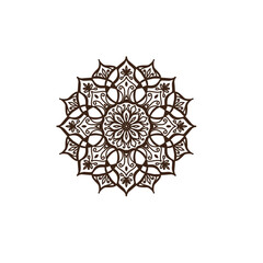 easy mandala art for mehendi design, yoga logo, mandala design