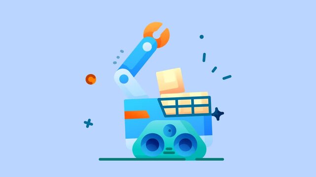 Carrier Robot Animated Illustration