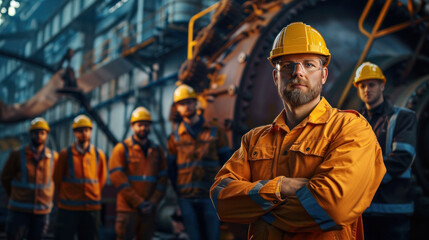 The spirit and unity of the group of companies and technicians