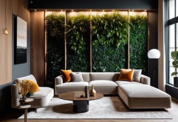 contemporary lounge interior design showcasing stylish modern furniture arrangement sleek lines elegant aesthetics, style, space, decor, accessories, colors