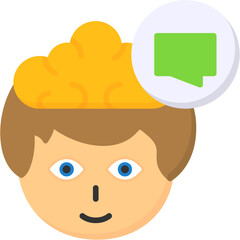 Fototapeta premium Inner Dialogue Vector Icon Design