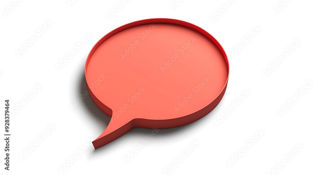 Poster speech bubble with 3d effect and shadow no background