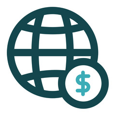 global finance icon for illustration