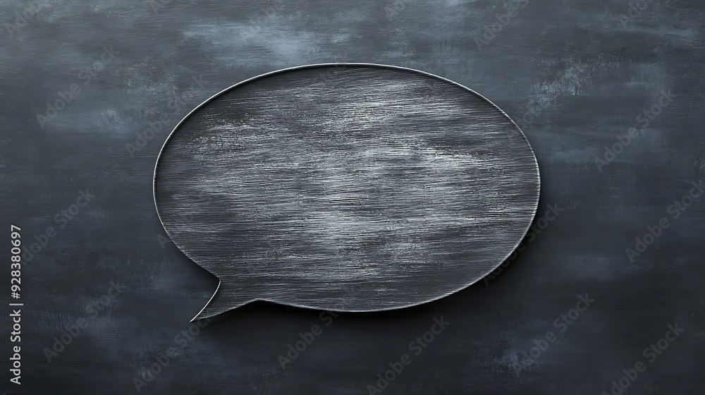 Poster speech bubble with textured surface no background