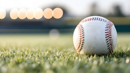 Baseball on a Grass Field - Perfect for Sports Designs