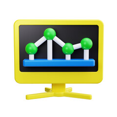 monitoring 3d render icons