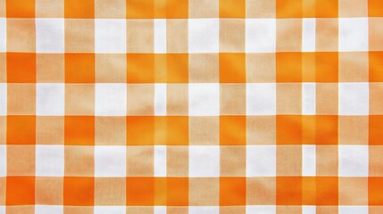 Modern gingham orange pattern
