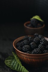 black and juicy blackberry berry