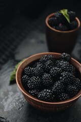 black and juicy blackberry berry