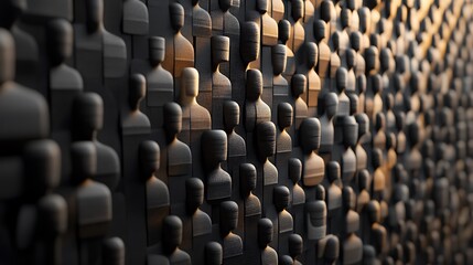Fototapeta premium Abstract background of Human resource, community of recruitment concept