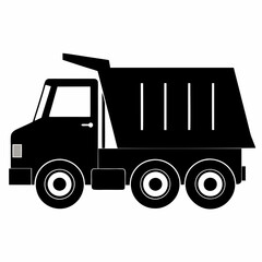 Dump truck Black silhouette