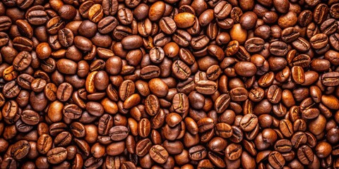 Fototapeta premium Close-up Texture of Roasted Coffee Beans, Coffee Beans, Roasted Coffee, Caffeine, Coffee Drink