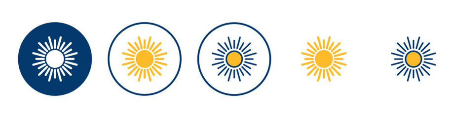 Sun icon vector isolated on white background. Sun vector icon