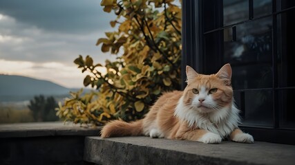 cat on the roof