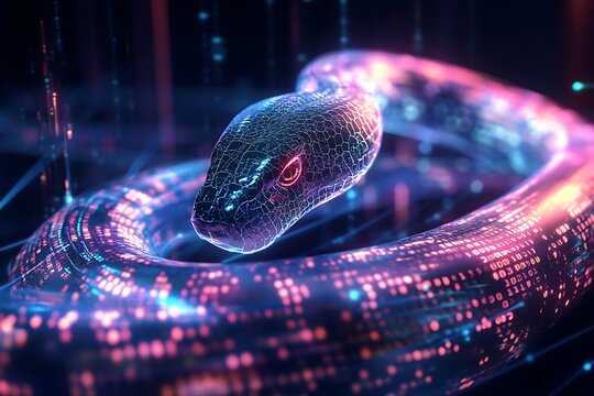Abstract background of a digital technology with python