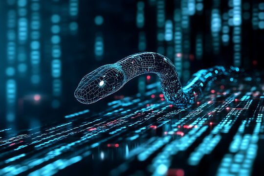 Abstract background of a digital technology with python