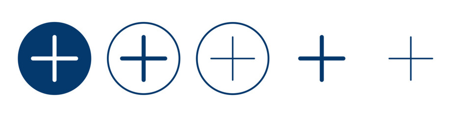 Fototapeta premium Plus Icon vector isolated on white background. Add plus icon. Addition sign. Medical Plus icon