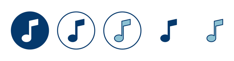 Music icon vector isolated on white background, music vector icon, Melody, song, note, sound, audio sign