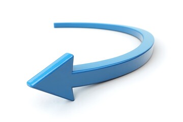 Curved arrow pointing to the right on a white background