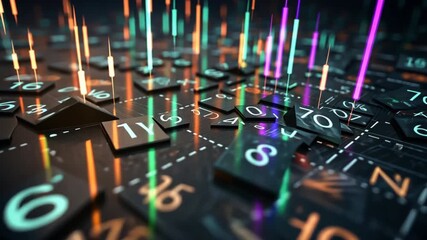 A computer screen with a lot of numbers and symbols - Powered by Adobe