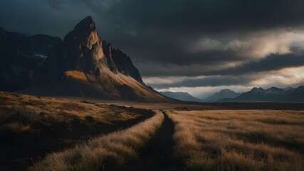 sunset over the mountains