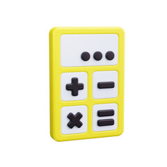 calculator 3d render icons