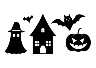 halloween pumpkin and bats