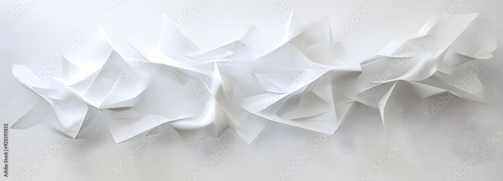 Poster 31. dynamic 3d wall art with floating, translucent shapes forming a sophisticated geometric pattern 