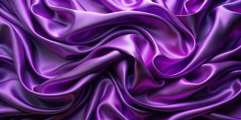 Obraz premium Purple Satin Drapery Smooth, Shiny, Elegant Fabric Texture, Fabric Texture, Satin, Purple, Luxury