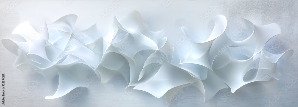 Aufkleber 31. dynamic 3d wall art with floating, translucent shapes forming a sophisticated geometric pattern 
