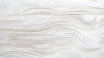 Obraz premium White wooden background with a natural wood grain texture. An abstract white wavy pattern on a painted wooden surface. A wooden board with knotted lines for design and decoration 