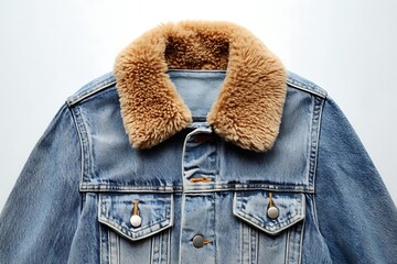 Jeans denim jacket on hanging