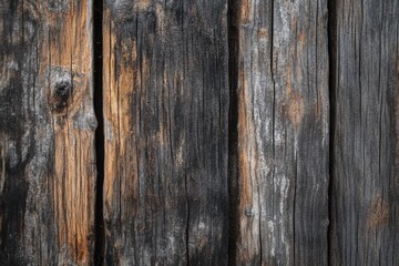 Naklejka premium Worn Wood Background: Grain and weathering of old, worn wood.