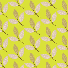 Stylish vector template featuring a seamless pattern of yellow and grey petals. Perfect for backgrounds, textiles, and elegant designs.