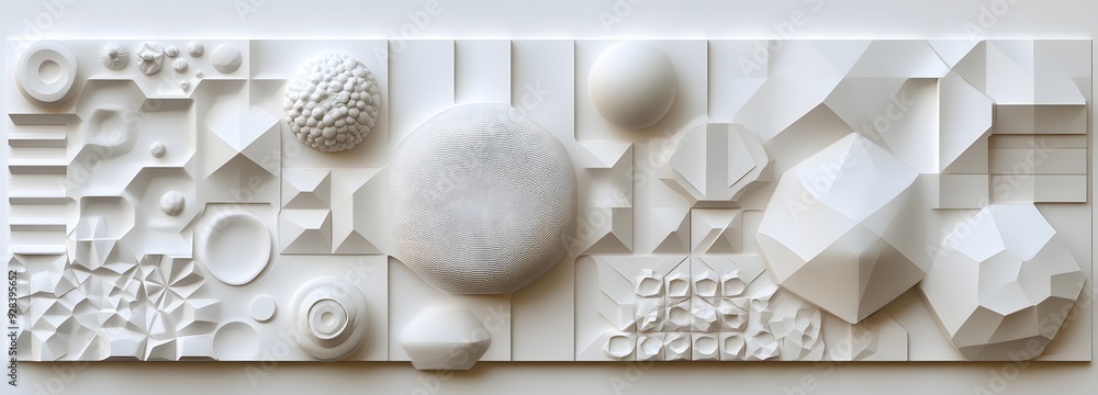 Aufkleber 27. abstract 3d wall art showcasing layered geometric shapes and intricate patterns isolated on a pr