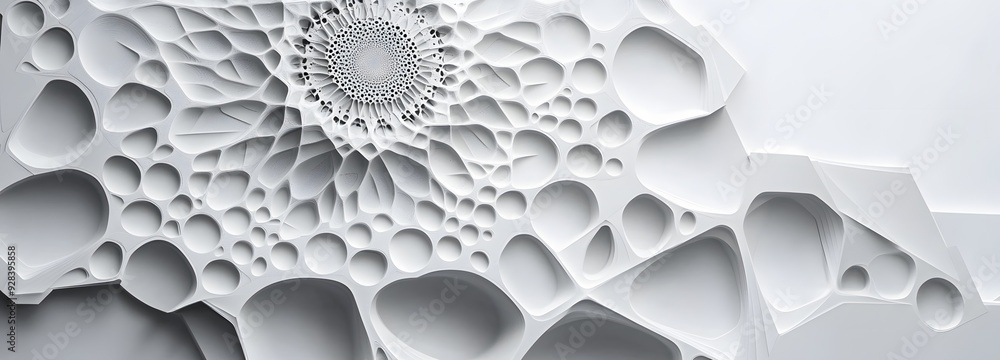 Aufkleber 27. abstract 3d wall art showcasing layered geometric shapes and intricate patterns isolated on a pr