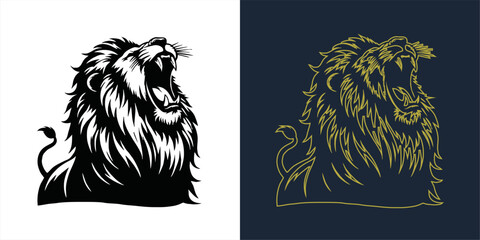 Obraz premium wolf mascot design of the head of arctic wolf. Vector wolf's head as a design element 