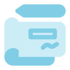 cheque icon for illustration