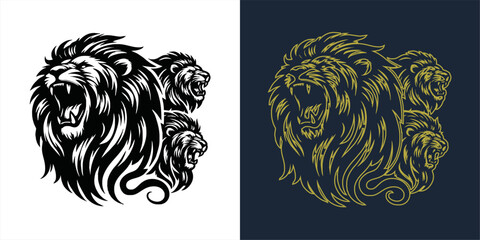 wolf mascot design of the head of arctic wolf. Vector wolf's head as a design element	