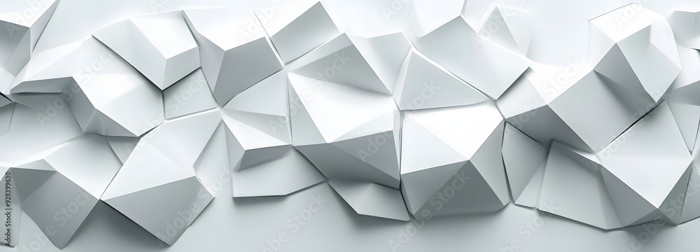 Poster 25. futuristic 3d wall art featuring translucent geometric forms and sleek surfaces creating an intr
