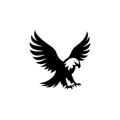 Adobe Illustrator Artwork, Eagle design with black color silhouette art