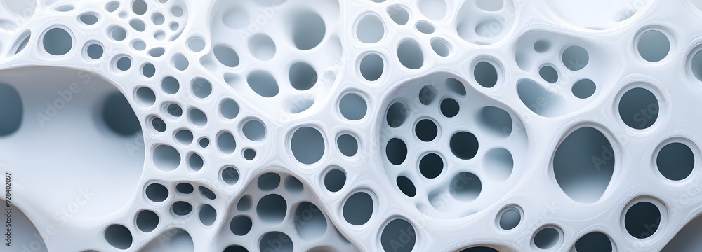 Aufkleber 5. futuristic 3d design with interwoven hexagons and spheres, creating a sleek, abstract pattern on 