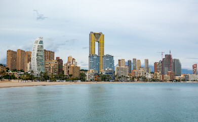 Fototapeta premium A beach at Benidorm, Spain