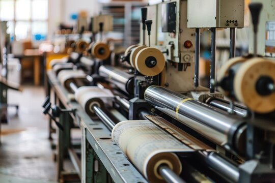 Flexo printing machine printing labels