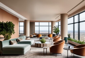 contemporary workspace designs elegant hotel settings featuring open sleek inviting color palettes, layout, modern, stylish, furniture, area, decor