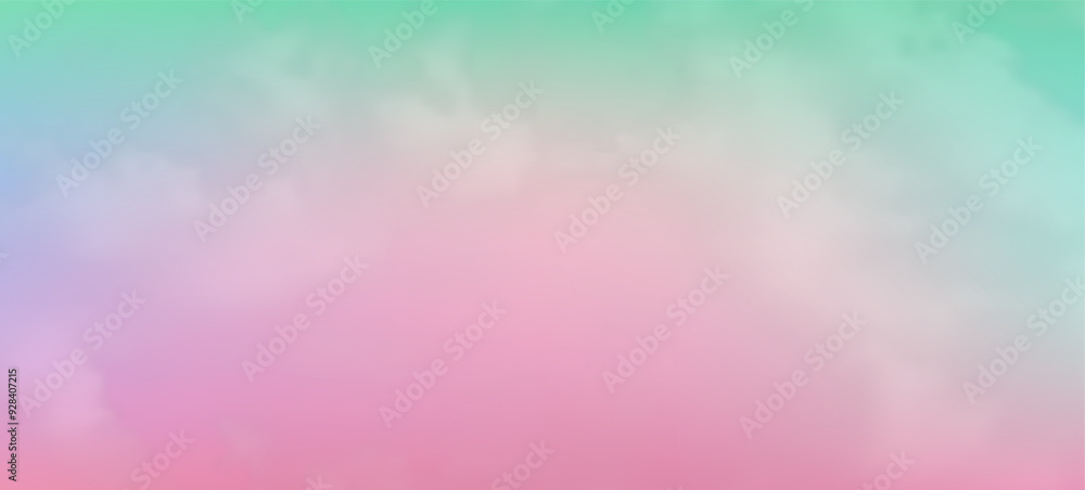 Poster modern colorful gradient background with clouds